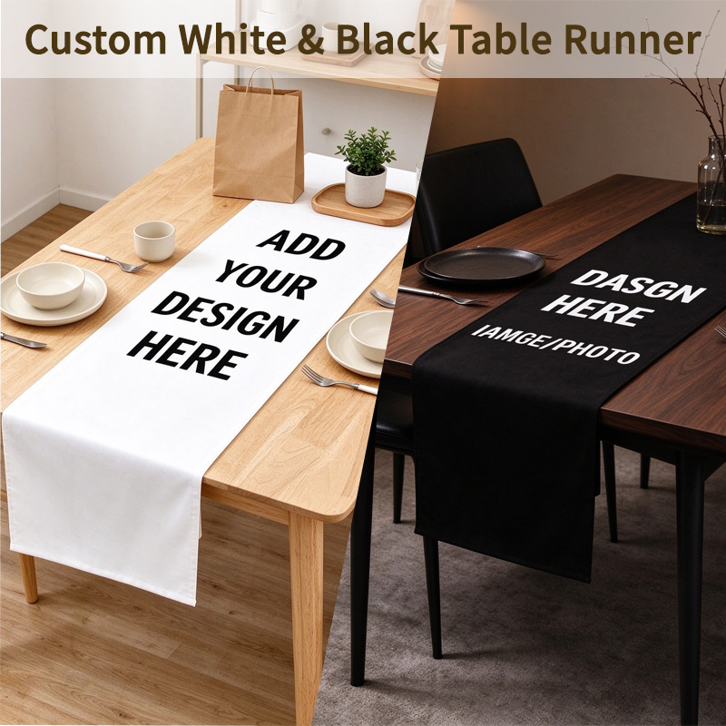 Home Textile - Custom 1pc Home Dining Black/ White