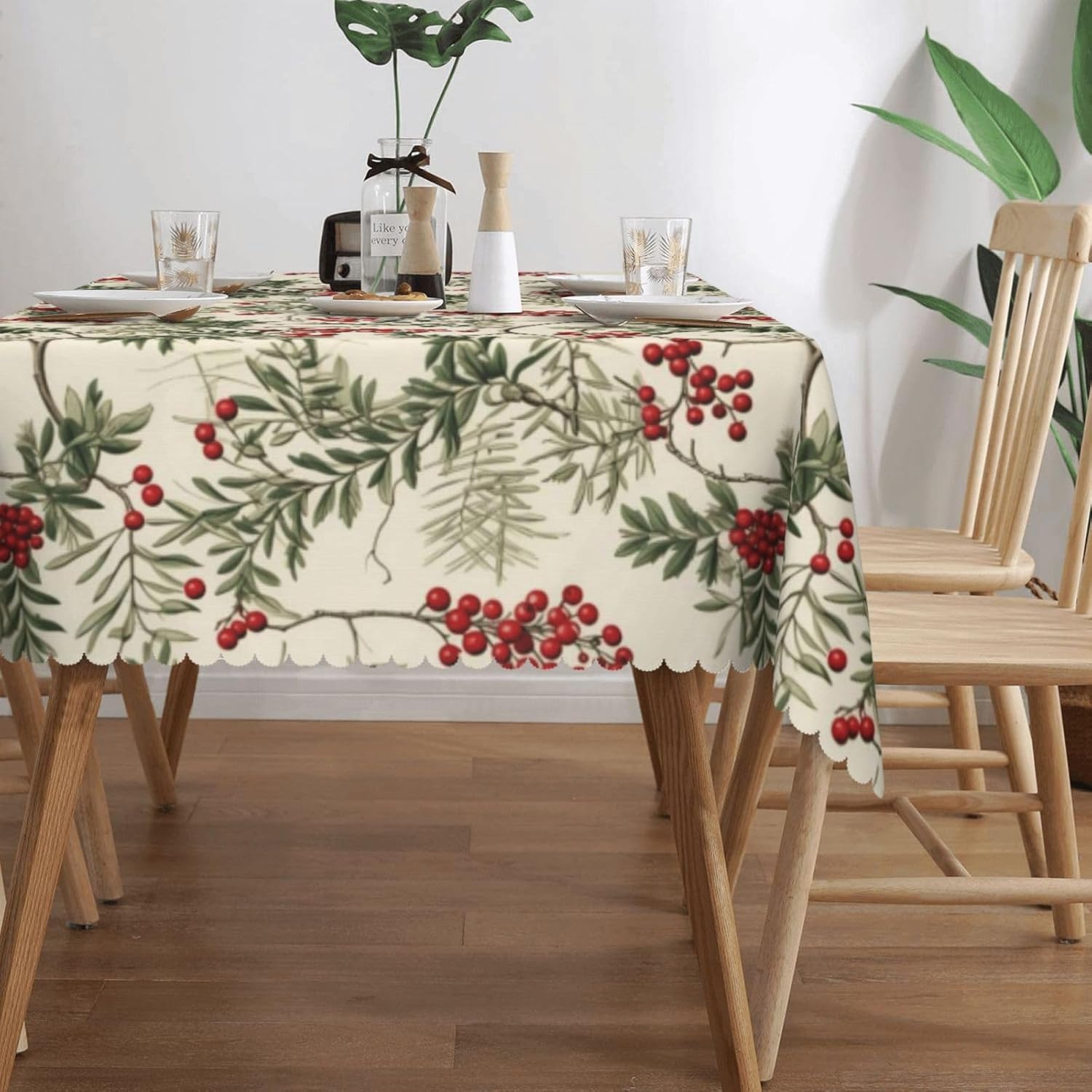 Watercolor Holly Berry Christm - Home Textiles Premium recension och pris