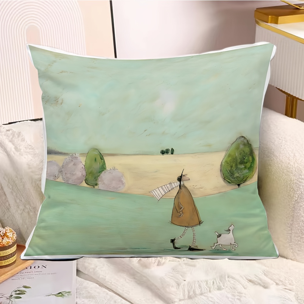 1pc Fashion Cartoon Printed Pi - Pillow Insert 18X18 recension och pris