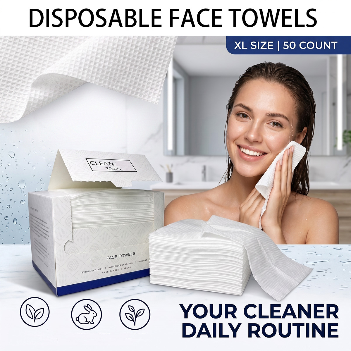 50Pcs/Box Disposable Face Towe - Home Textiles Face Towel recension och pris