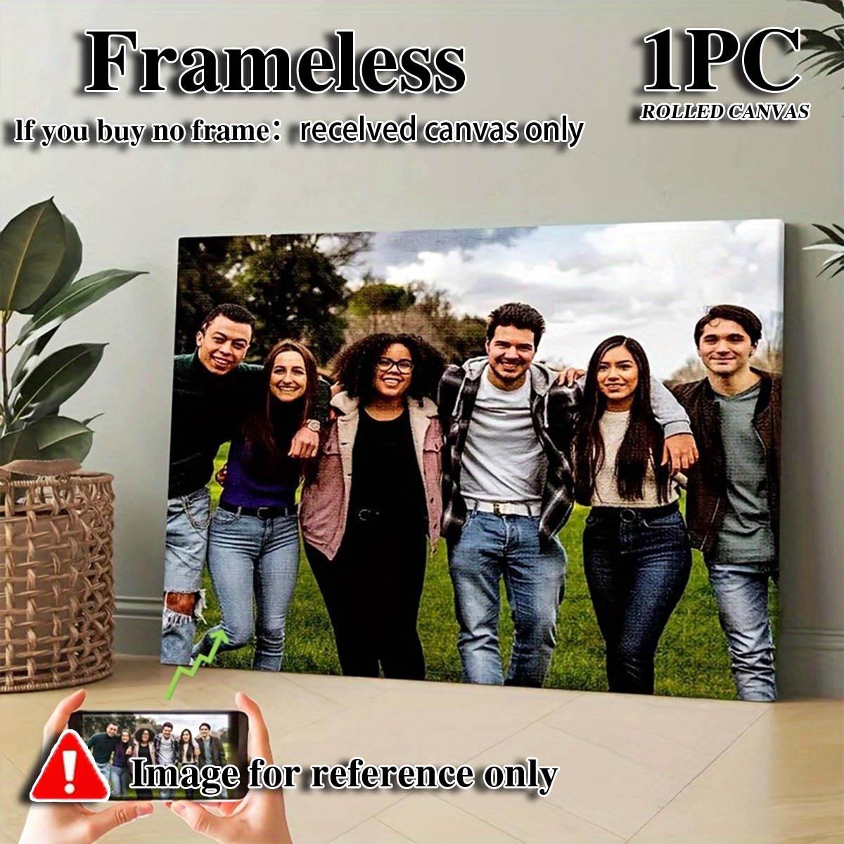 Custom 2D Photo Canvas Wall Ar - Home Textile recension och pris