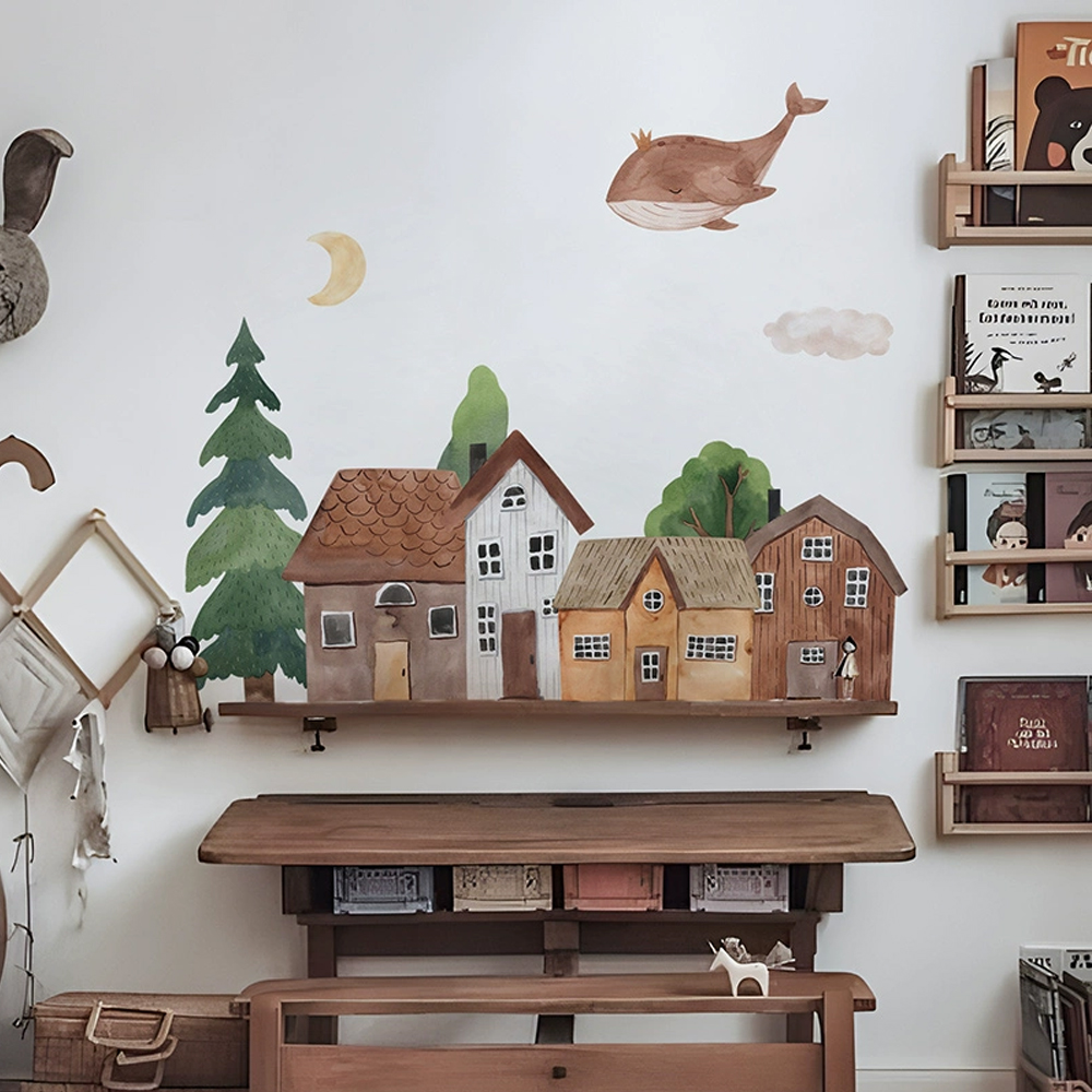 Fabric Cartoon Forest Vintage  - Home Textile recension och pris