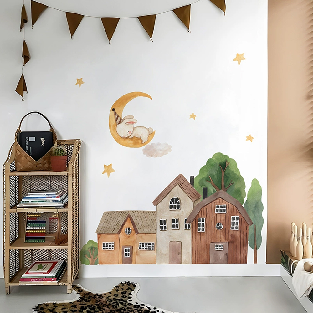Fabric Cartoon Forest Vintage  - Home Textile recension och pris