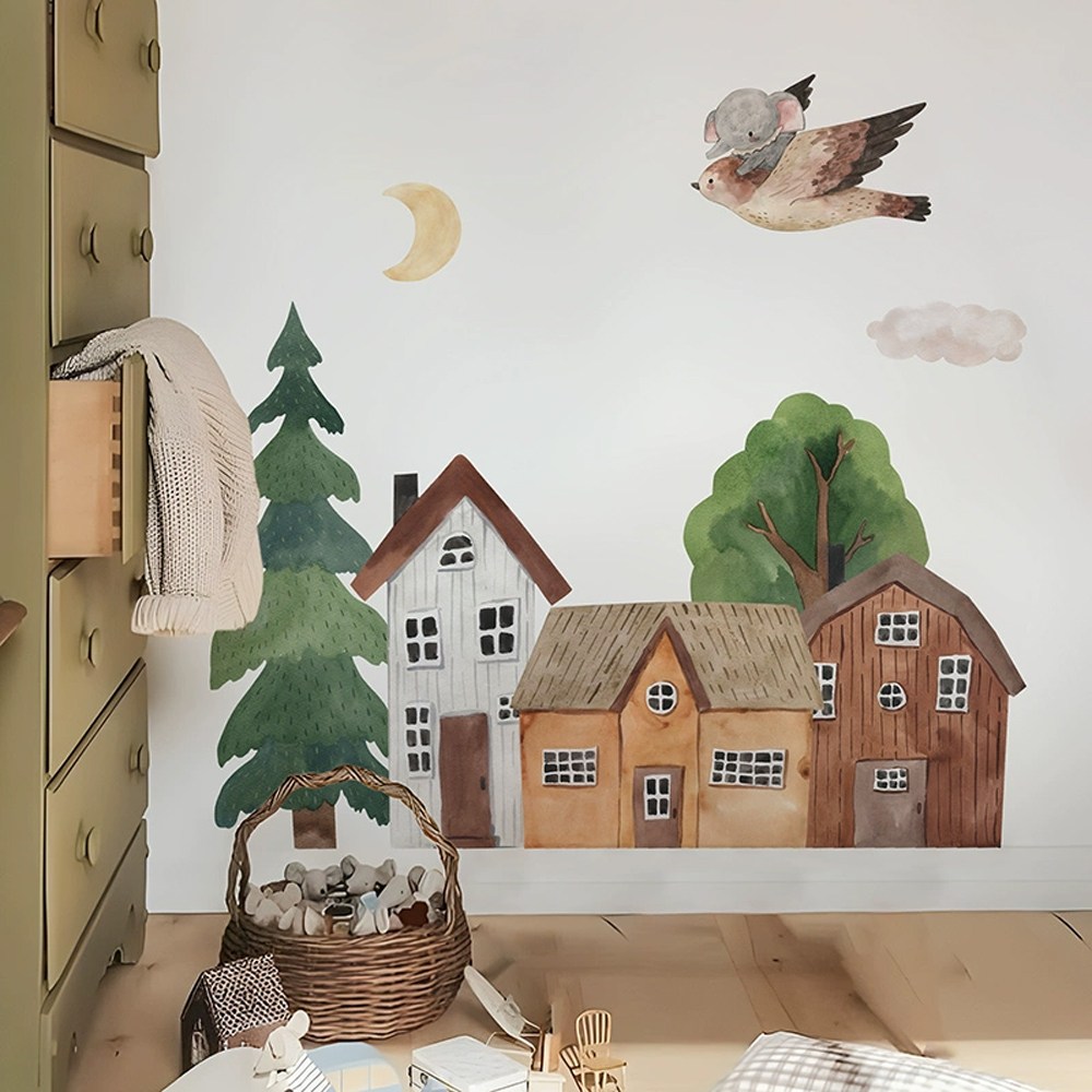 Fabric Cartoon Forest Vintage  - Home Textile recension och pris